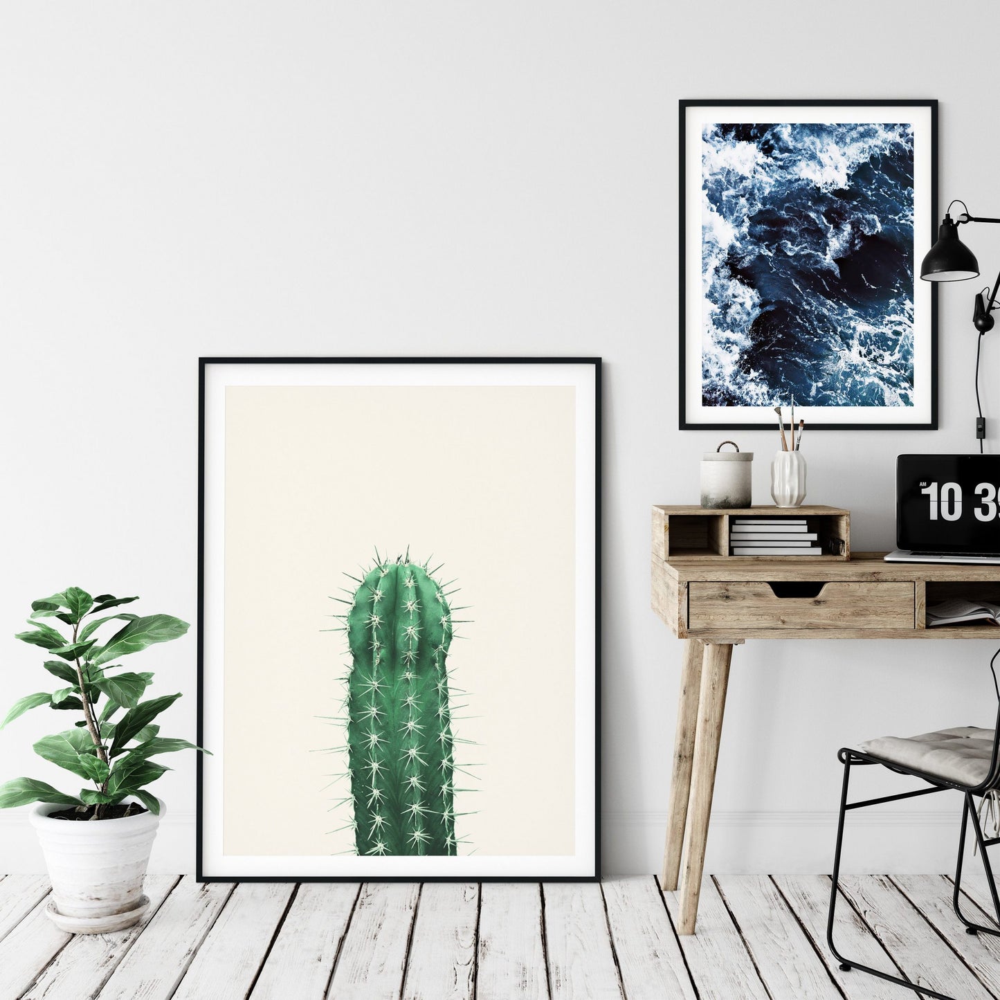 Pastel Cactus Print Minimalist, Cactus Wall Art Prints, Printable Art, Home Decor