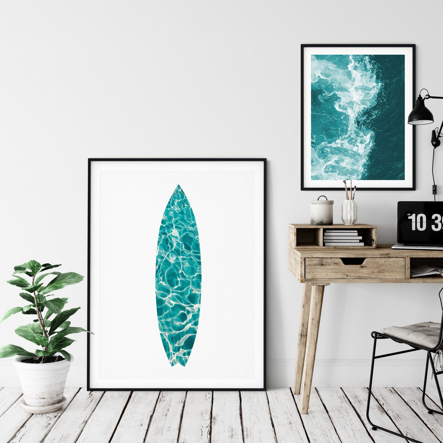 Surf Art, Surfboard Print, Surf Poster, Ocean Printable, Surfing Decor, Home Decor