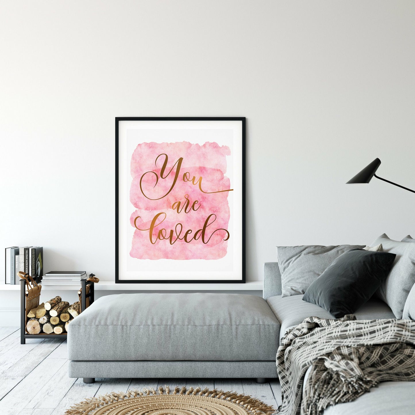 You Are Loved Print, Girls Nursery Printable Wall Art, Girl Room Wall Decor