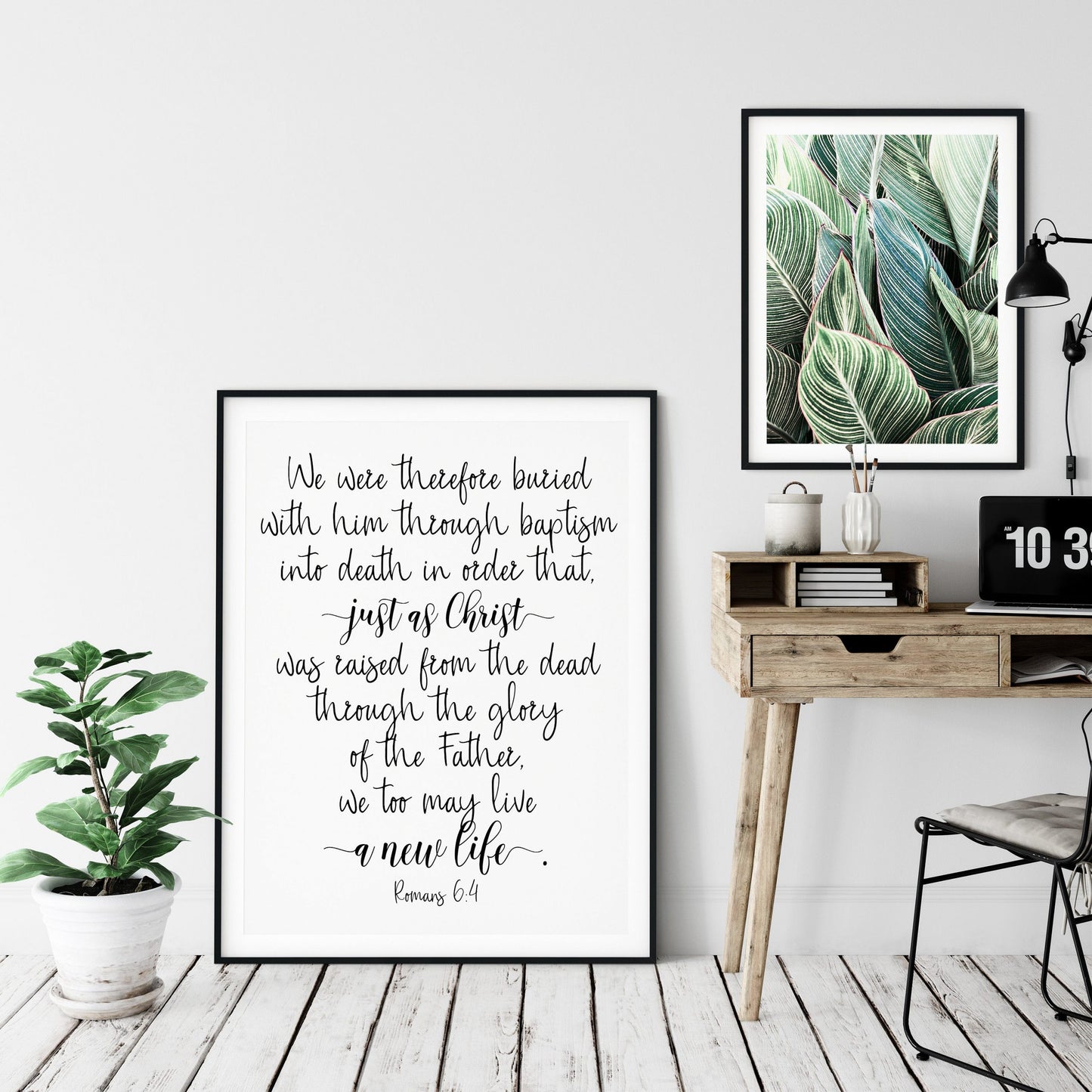 We May Live A New Life, Romans 6:4, Bible Verse Printable Wall Art, Christian Gifts, Nursery Decor