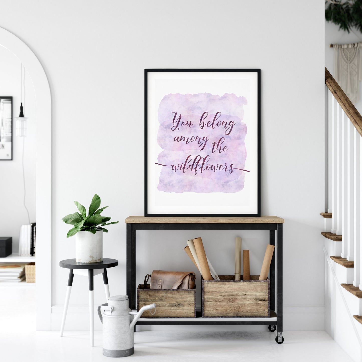 You Belong Among The Wildflowers,Girl Nursery Art, Girl Quotes Room Decor