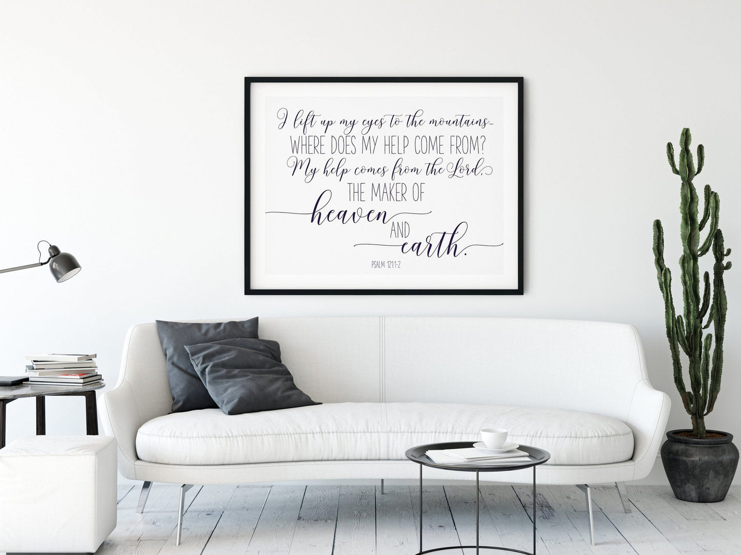 I Lift My Eyes To the Mountains, Psalm 121, Bible Verse Printable Wall Art,Nursery Bible Quotes
