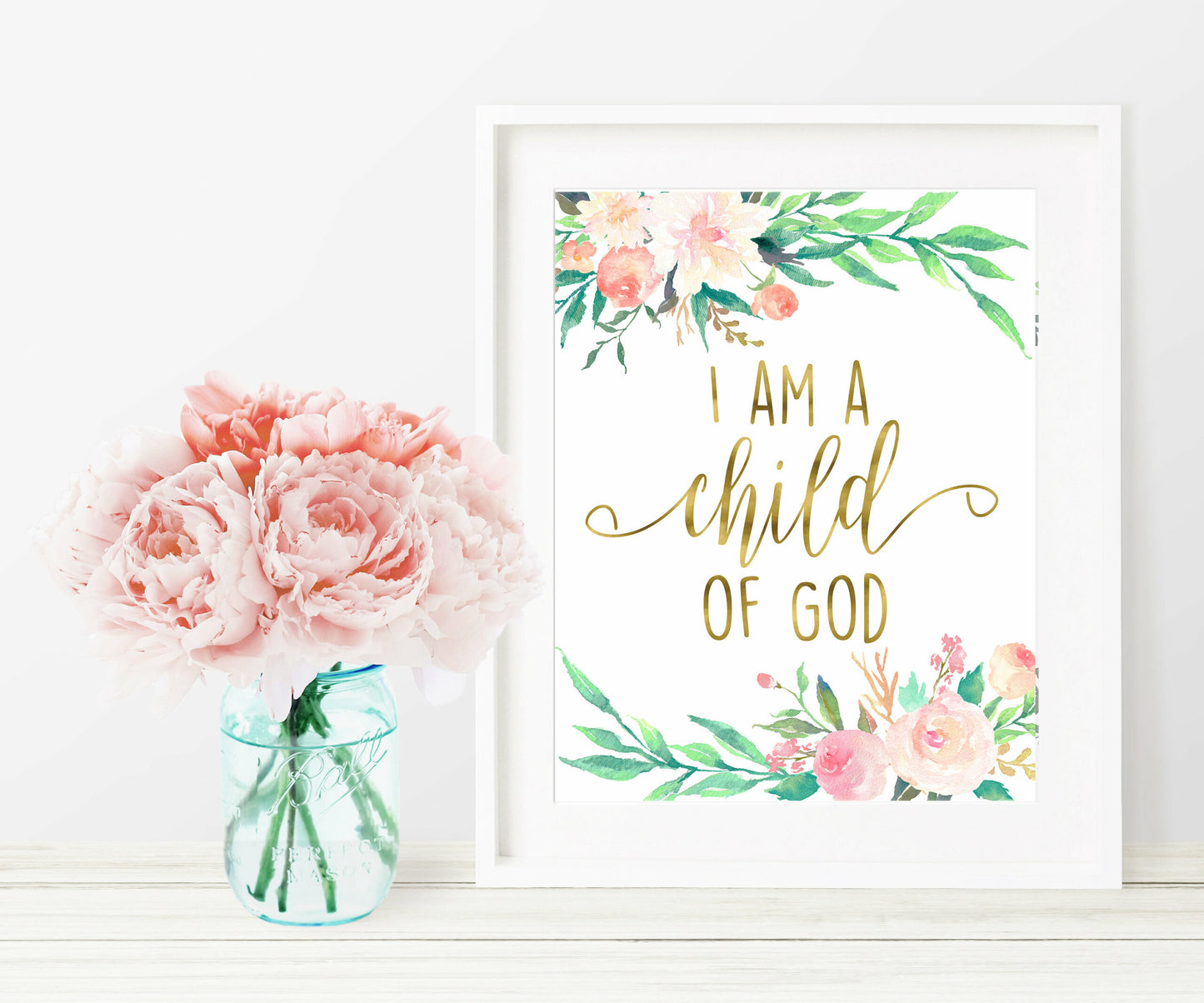 I Am A Child Of God Printable Nursery Wall Art, Nursery Bedroom Decor Print