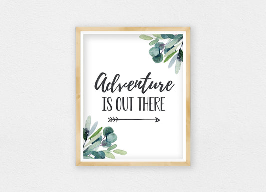 Adventure Is Out There, Boys Nursery Prints,Nursery Home Decor Room Wall Art