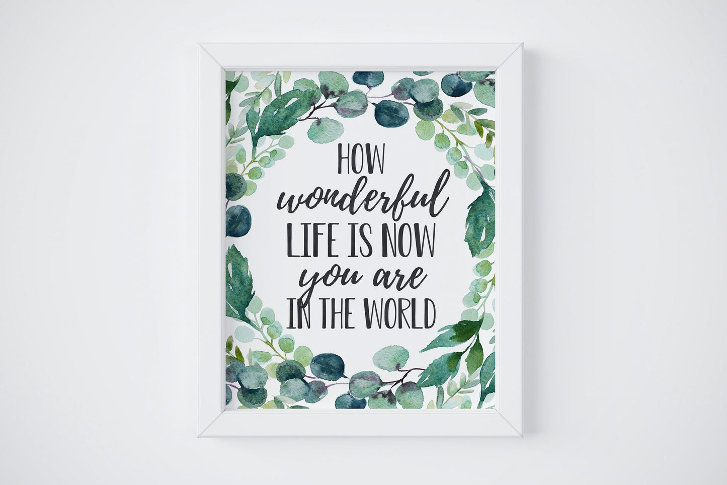 How Wonderful Life Is Now You're In The World,Boys Nursery Prints Decor Wall Art