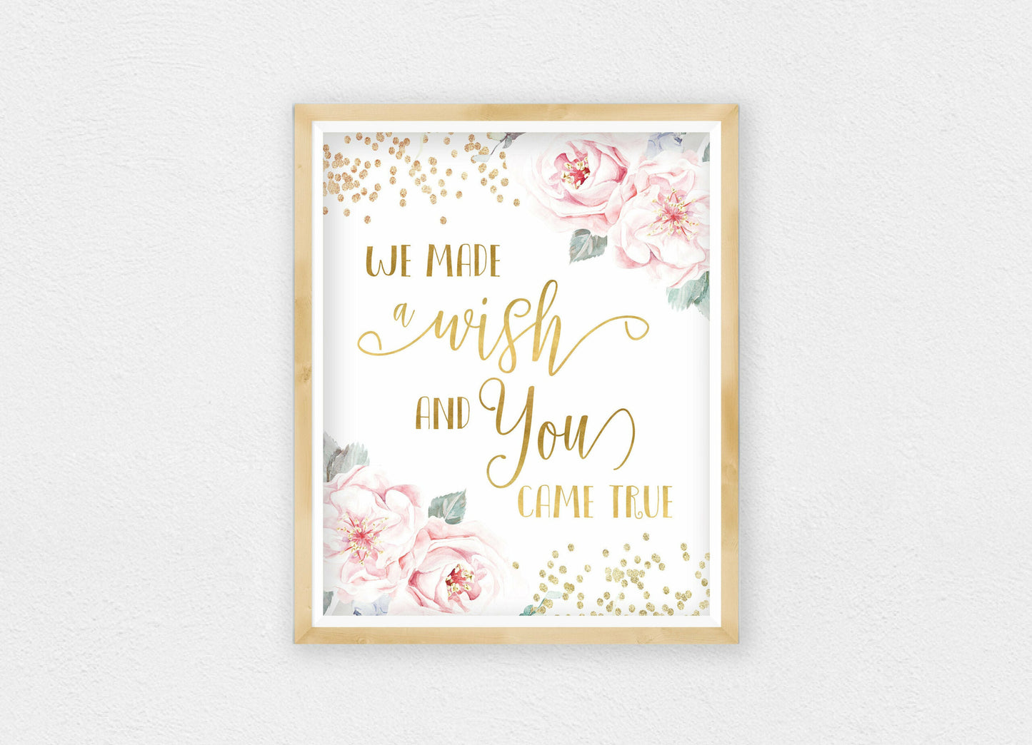 We Made A Wish And You Came True Printable Nursery Wall Art Nursery Decor
