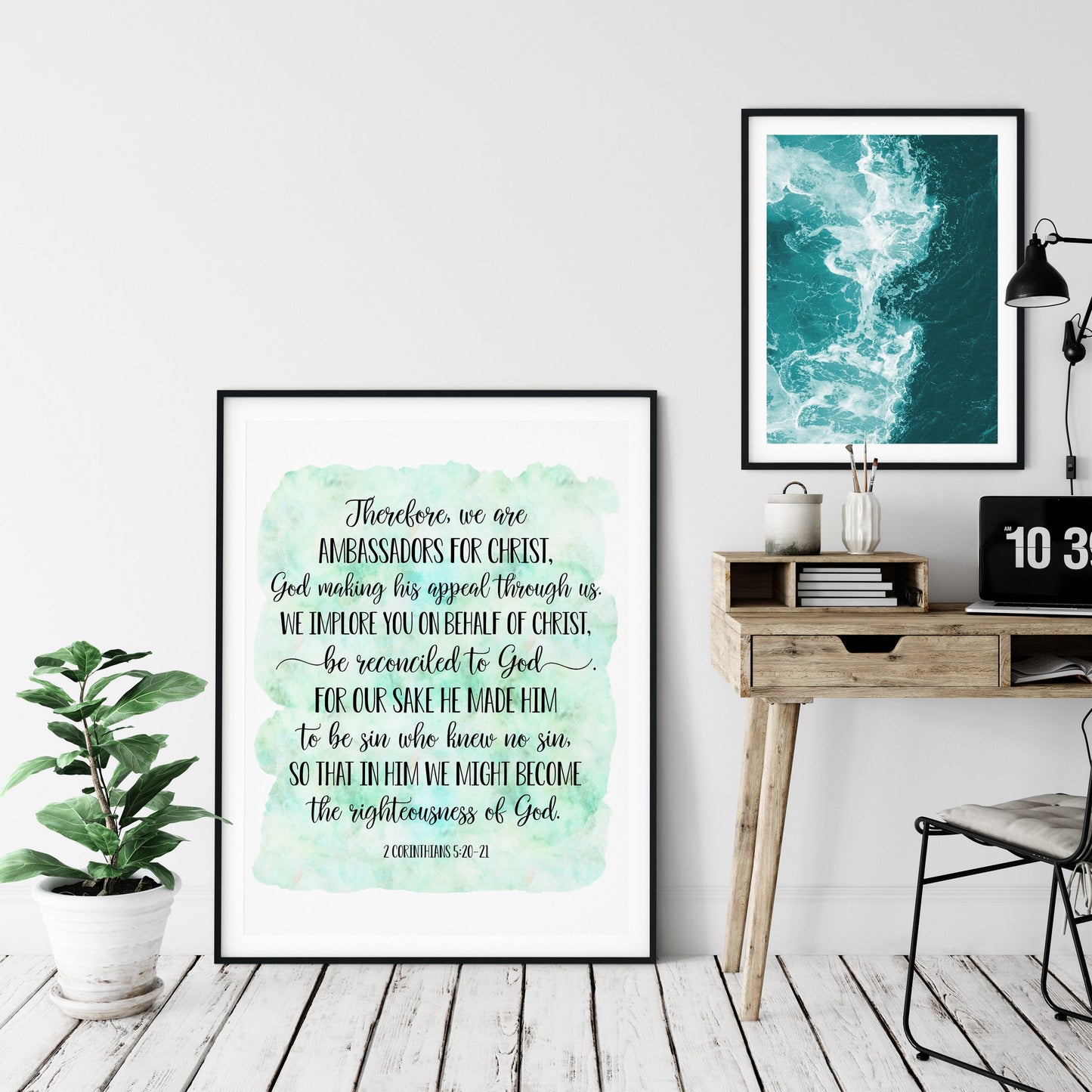 We Are Ambassadors For Christ, 2 Corinthians 5:20, Printable Bible Verses, Scripture Wall Art