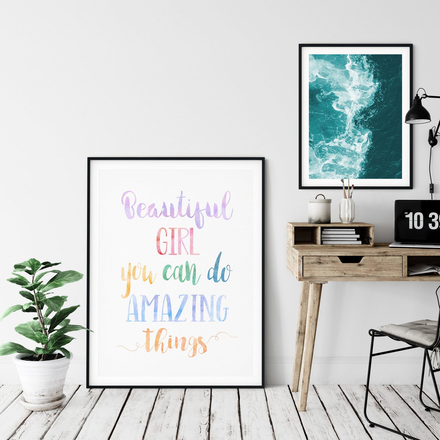 Beautiful Girl You Can Do Amazing Things, Nursery Print Wall Art, Nursery Decor