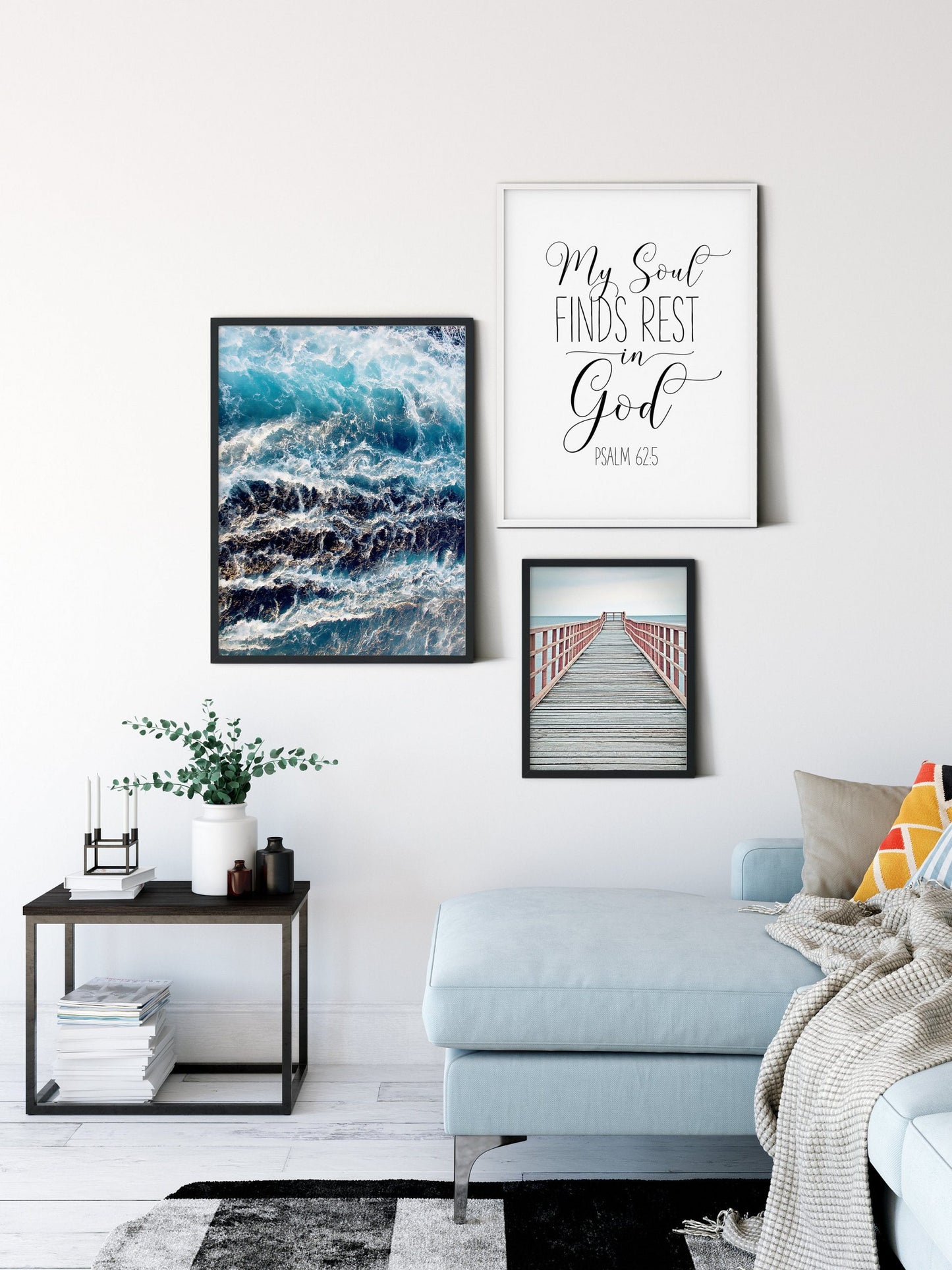 Bible Wall Art, Psalm 62:5 My Soul Find Rest In God Print, Scripture Wall Art,Bible Verse Prints