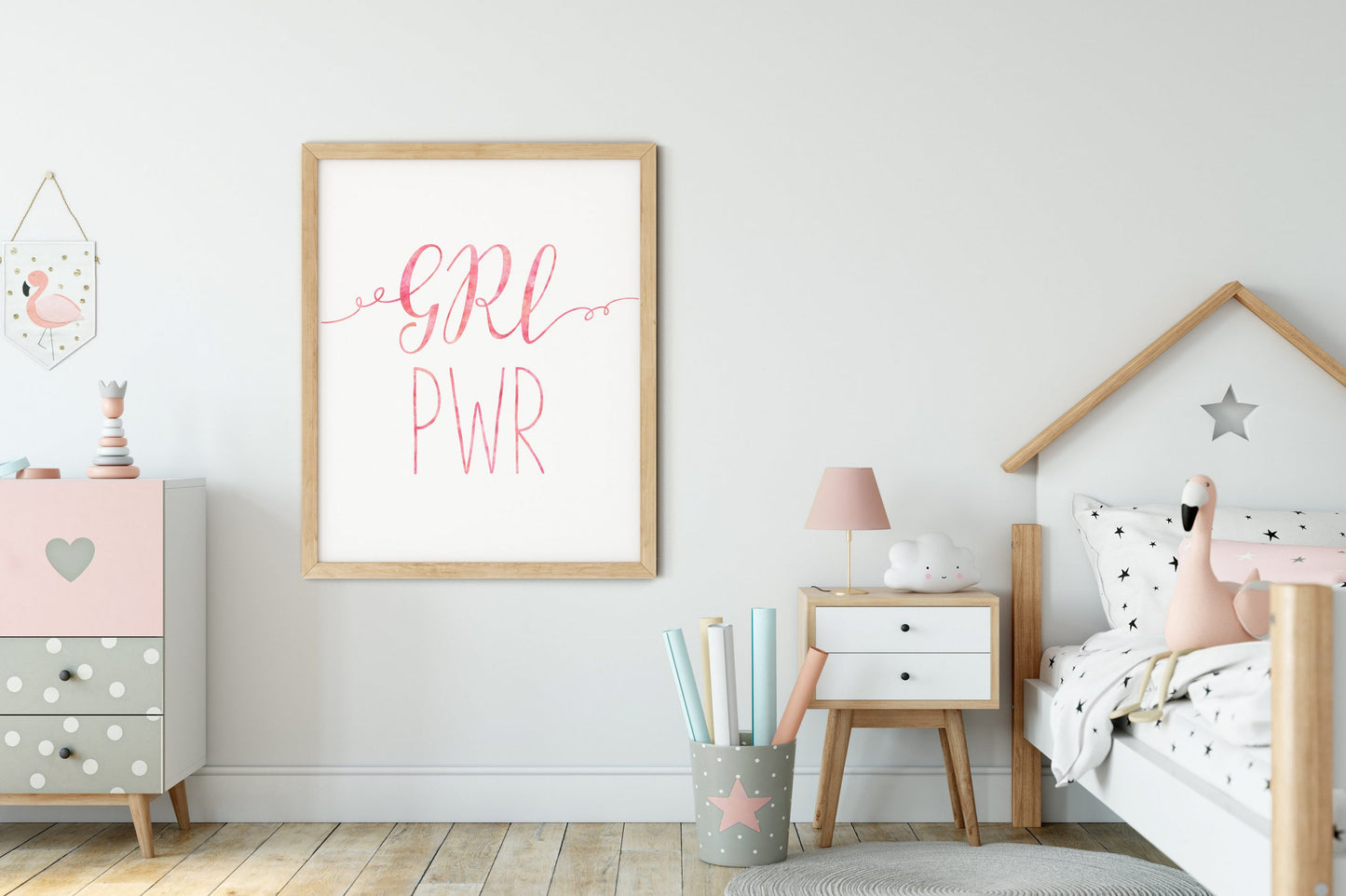 Girl Power, GRL PWR, Feminist Printable, Feminism Quote Print, Girl Room Decor