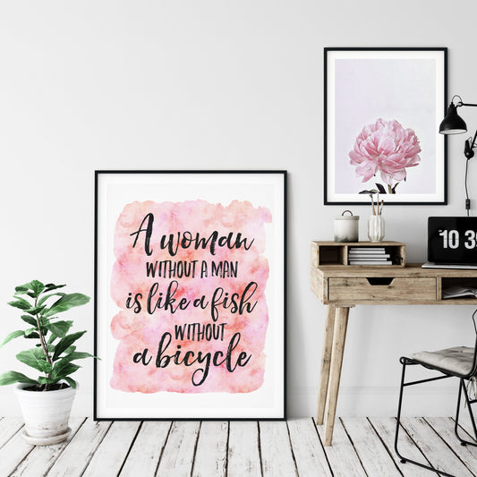 Funny Feminist Quote, Female Bedroom Wall Decor, Girl Quotes Room Decor