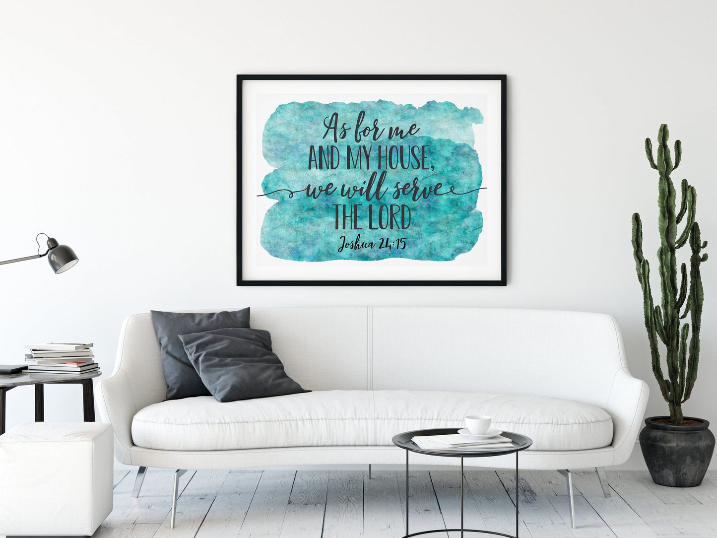 As For Me and My House We Will Serve the Lord, Joshua 24:15, Bible Verse Print, Scripture Wall Art