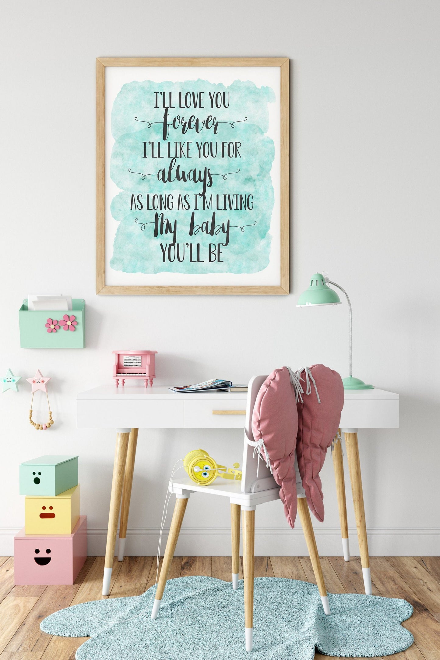 I'll Love You Forever I Like You for Always Baby Nursery Decor,Nursery Art Print