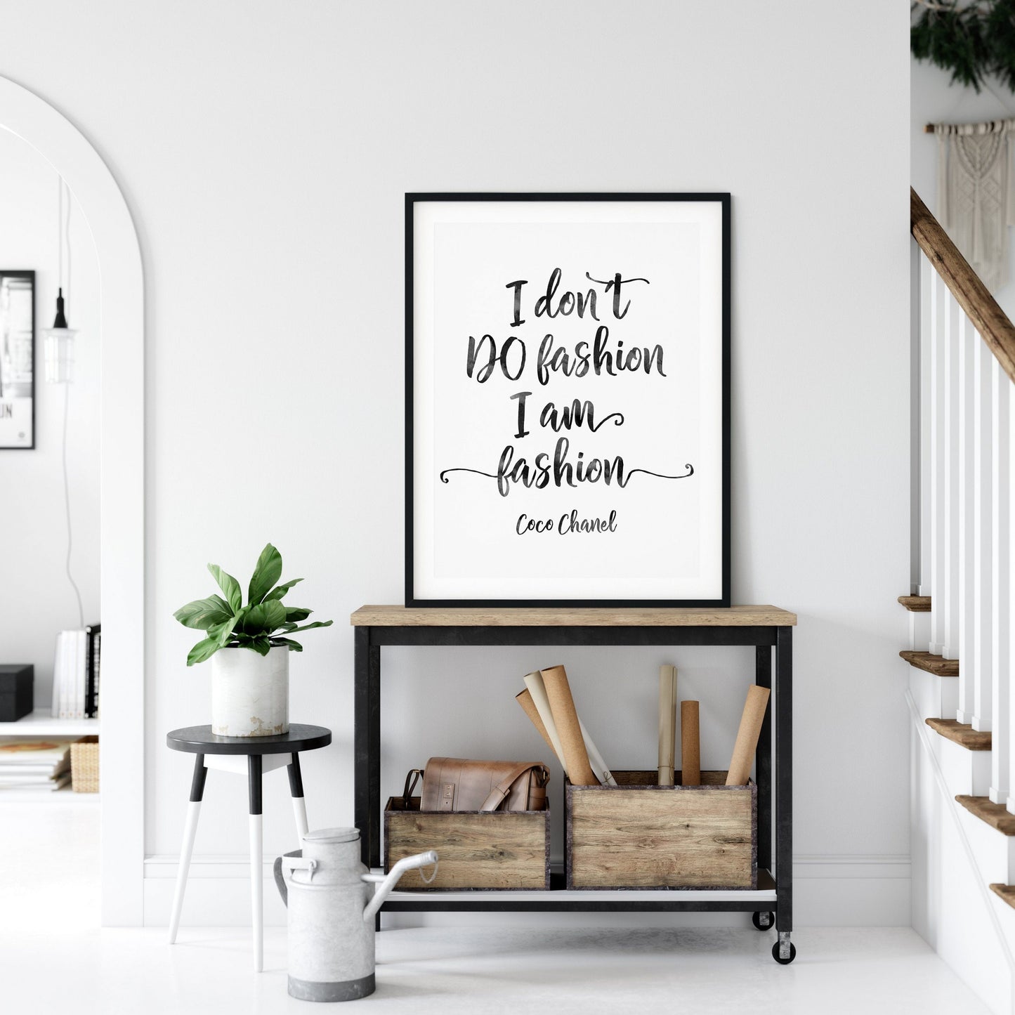 Coco Chanel Quotes I Don't Do Fashion I Am Fashion, Coco Chanel Wall Art Print