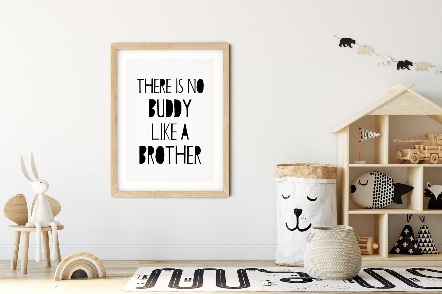 There Is No Buddy Like A Brother,Boys Room Printable Wall Art,Kids Room Decor