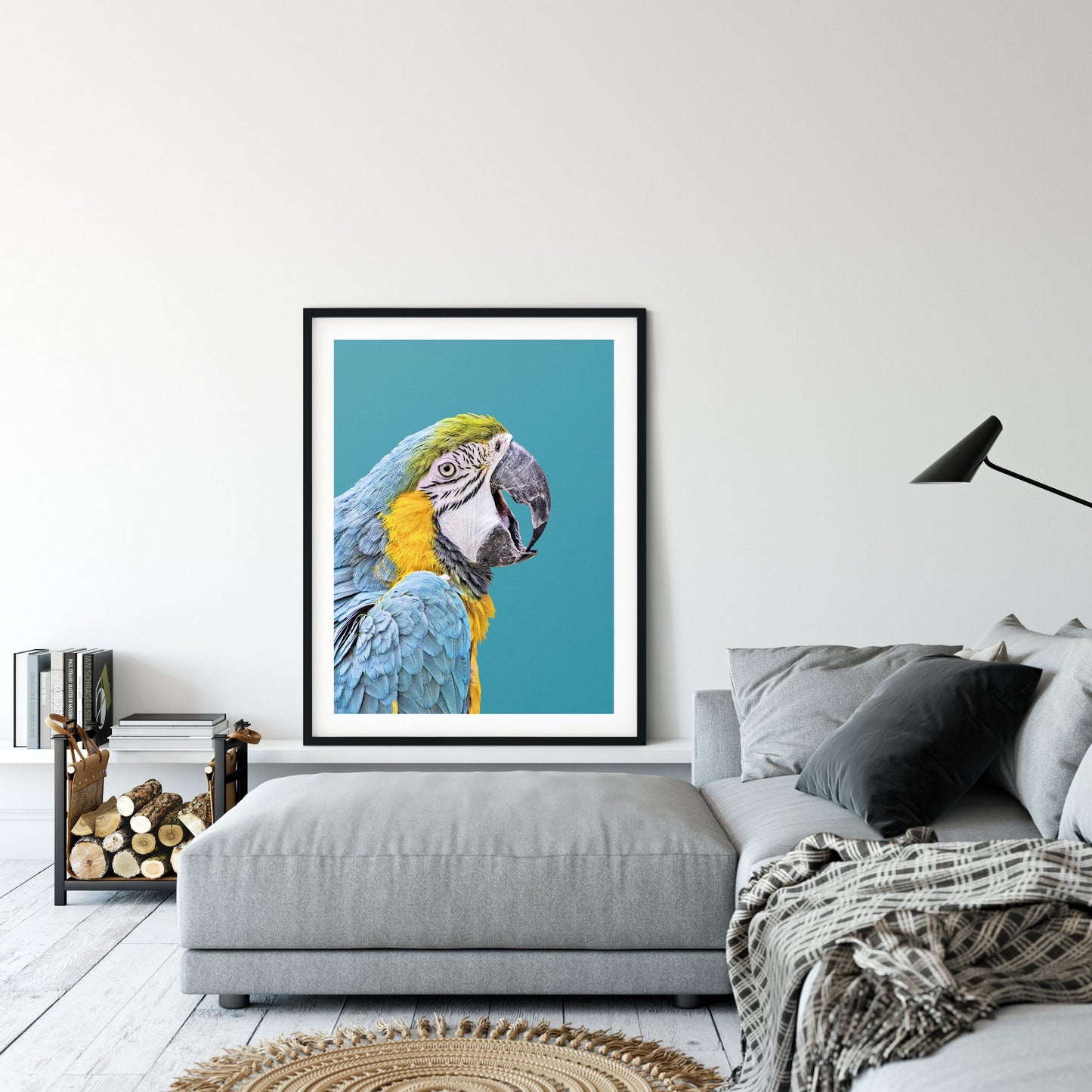 Parrot Artwork, Turquoise Bird Printable Wall Art, Home Decor Animal Prints
