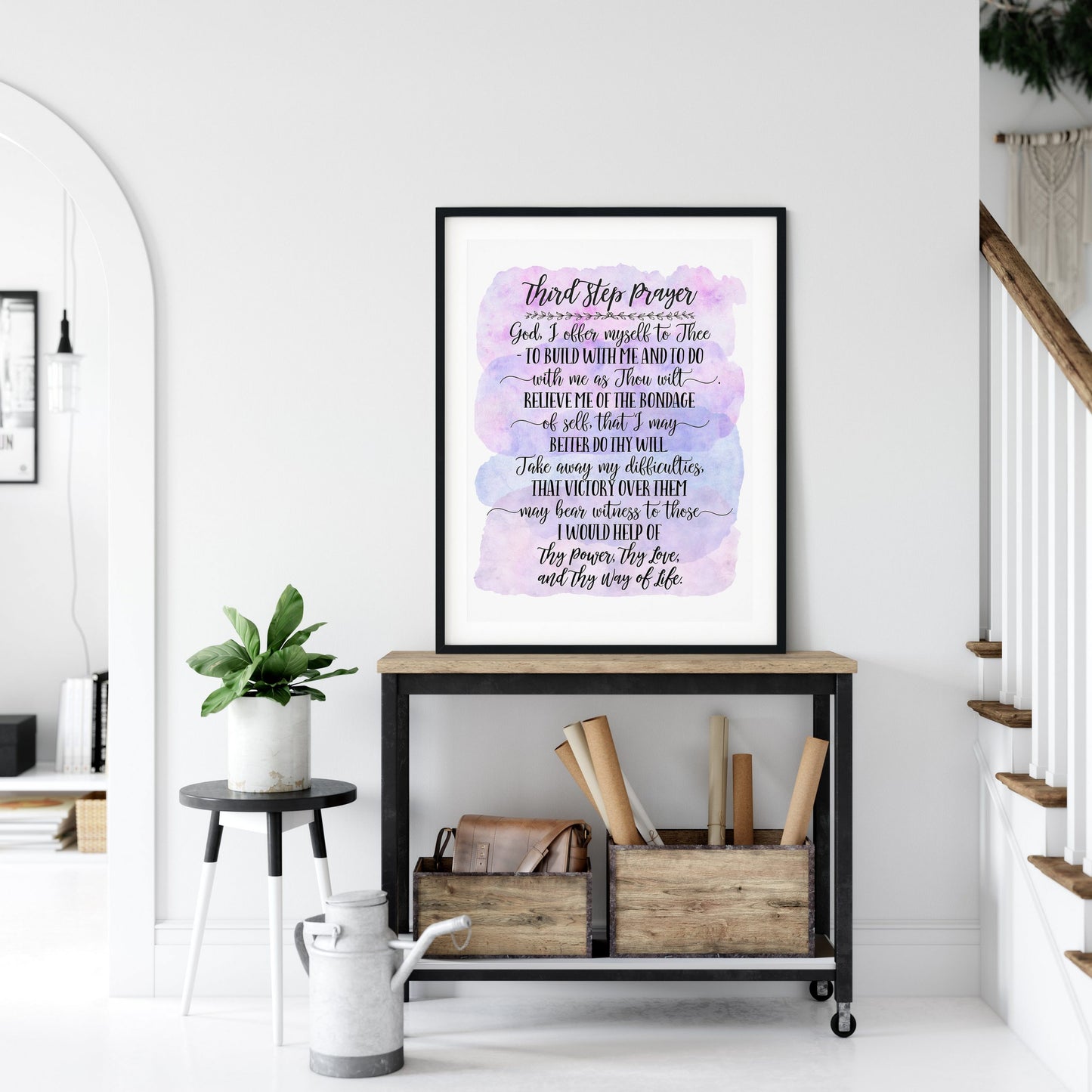 Third Step Prayer, Bible Verse Printable Wall Art, Catholic Prayer, Bible Verse Prints,Nursery Decor