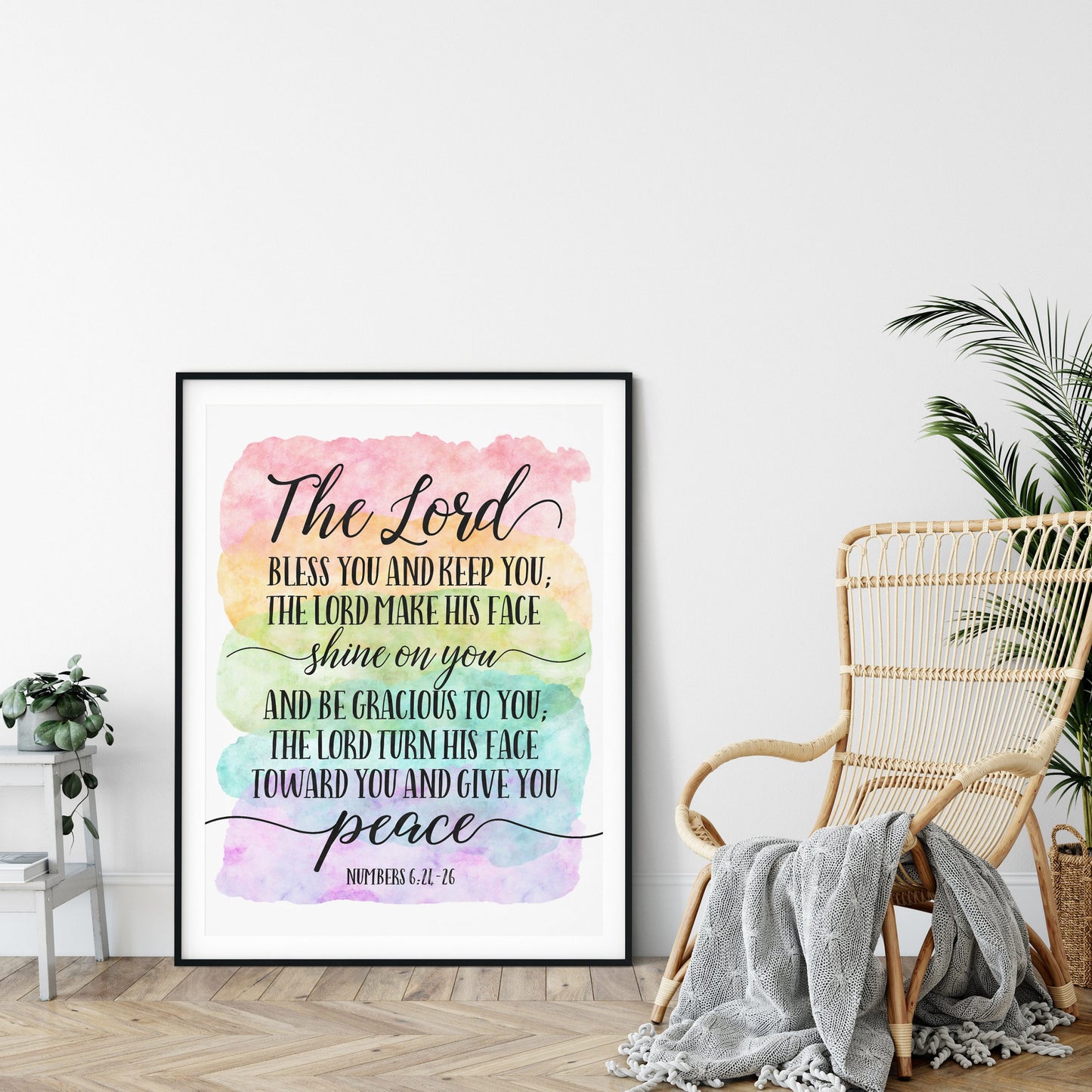 The Lord Bless You And Keep You, Numbers 6:24, Bible Verse Printable Wall Art,Nursery Decor