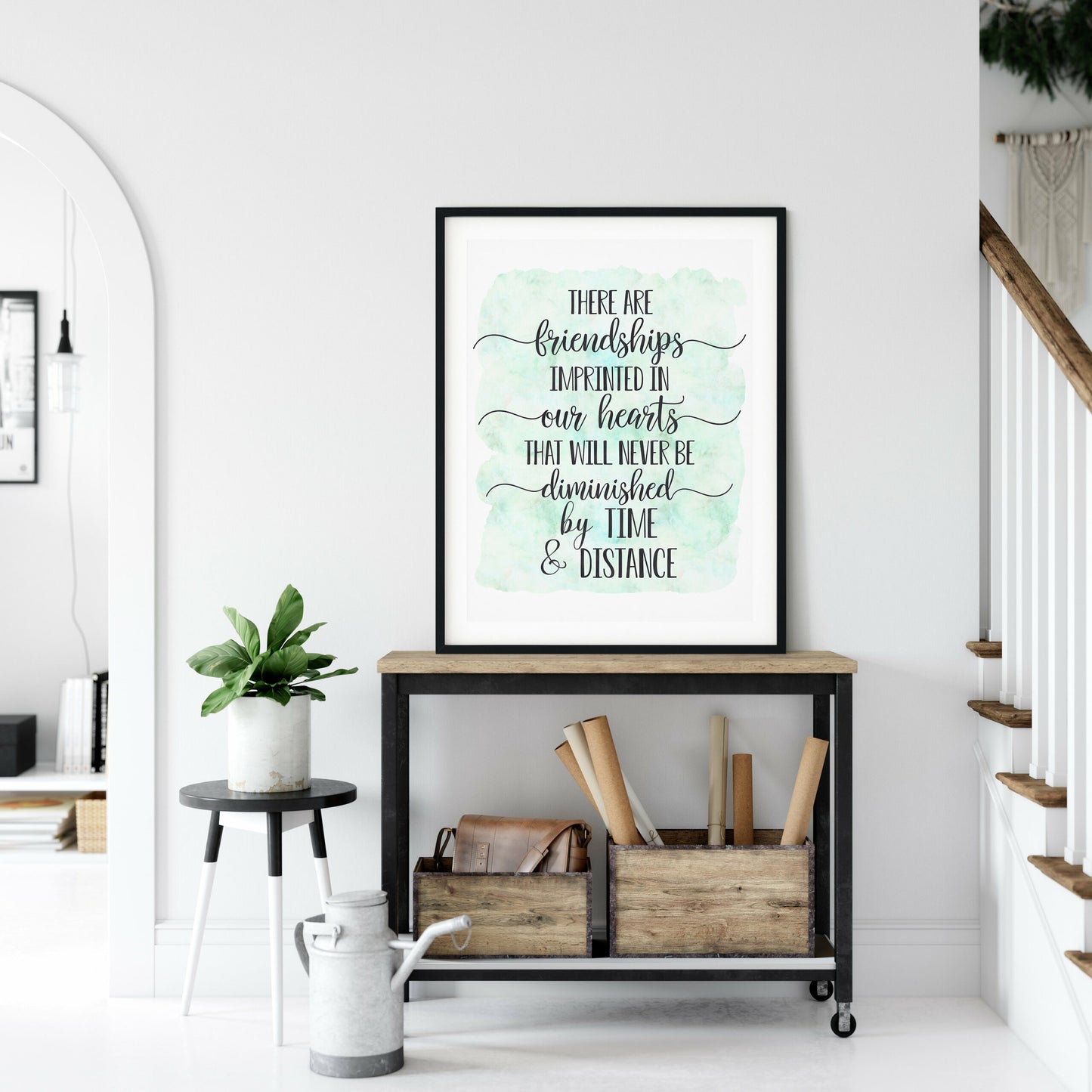 Friendships Imprinted In Our Hearts,Nursery Print Wall Art,Inspirational Quotes