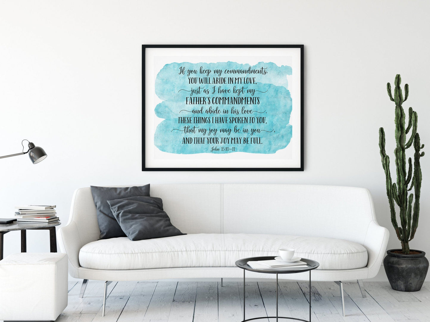 Love One Another , John 15:10-11, Bible Verse Printable Wall Art, Christian Gifts, Nursery Decor