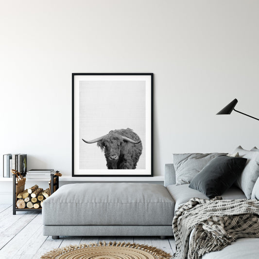 Bull Art, Animal Printable Art, Bull Head Wall Art, Bull Print Home Decor Animal Print