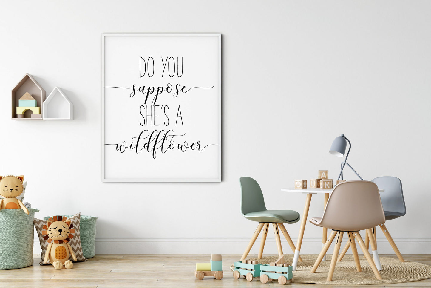 Do You Suppose She's A Wildflower, Nursery Printable, Girl Quotes Room Decor