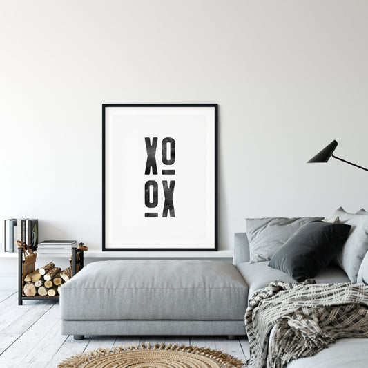 XO, XOXO Print Poster, Modern Office Art, Wall Art, Room Wall Art Decor
