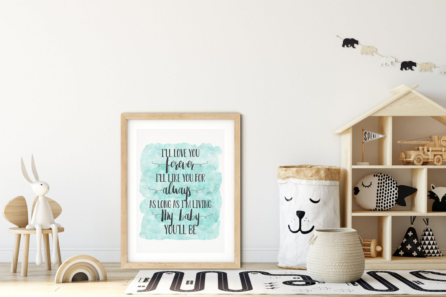 I'll Love You Forever I Like You for Always Baby Nursery Decor,Nursery Art Print