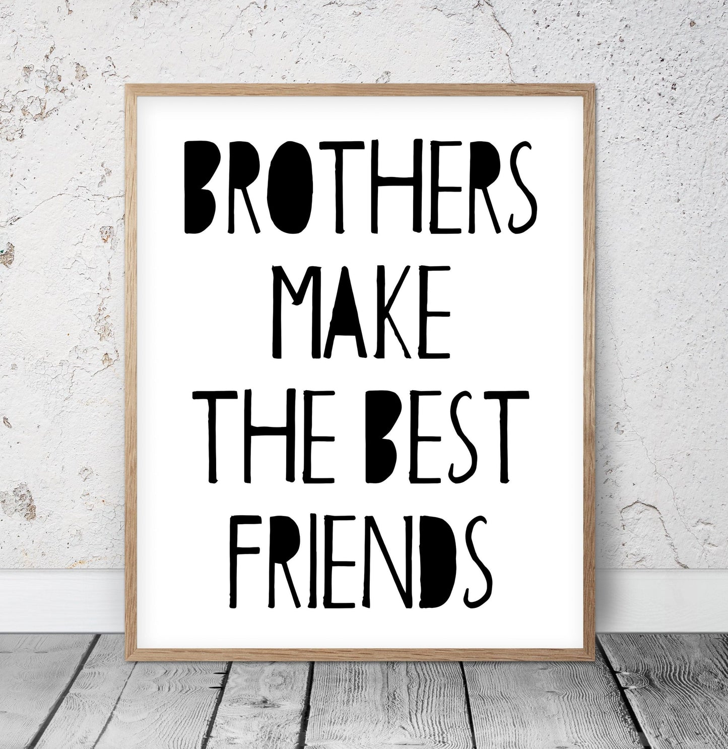 Brothers Make The Best Friends, Boys Room Printable Wall Art, Kids Room Decor