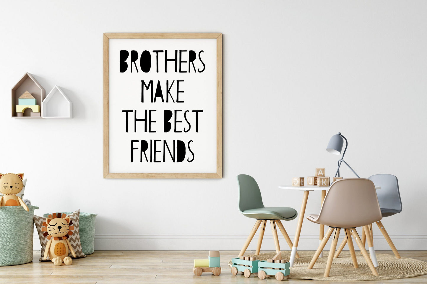 Brothers Make The Best Friends, Boys Room Printable Wall Art, Kids Room Decor