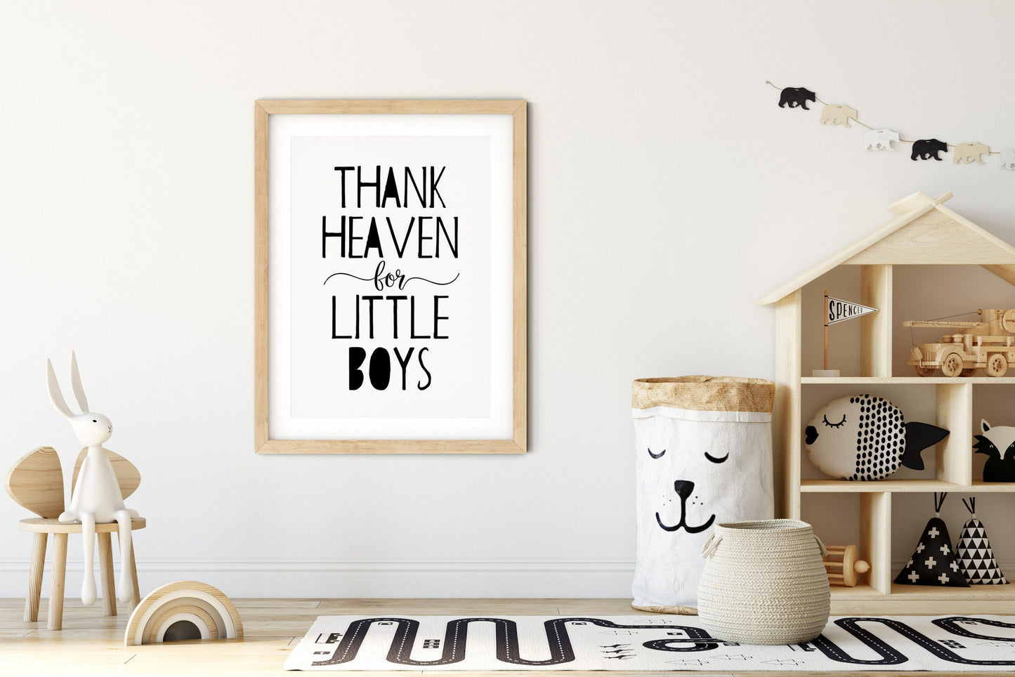 Thank Heaven For Little Boys, Boys Room Printable Wall Art, Kids Room Decor