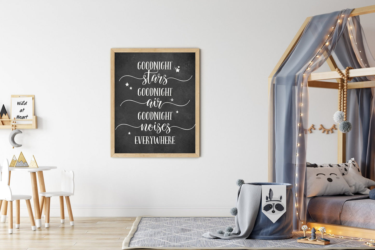 Goodnight Stars Goodnight Air Goodnight Noises, Nursery Printable Wall Art
