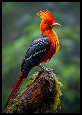 Tropical Andean Bird Jungle Bird Print Wall Art Print Exotic Bird Art Poster