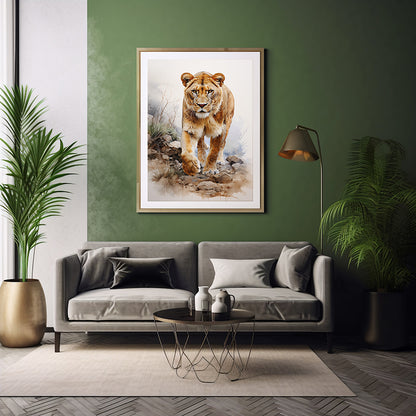 Lionhearted Decor: Safari Art Prints for Safari Animal, Animal Print Poster