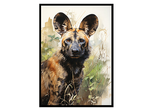 Safari Symphony African Wild Dog Posters, Jungle Wall Print, Animal Print, Poster