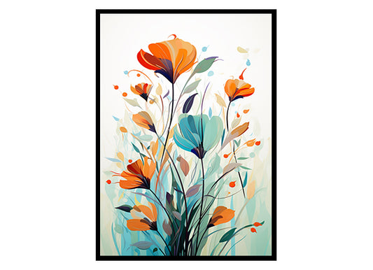 Minimalist Blooms Floral Line Art Posters, Flower Wall Art Decor Print Poster