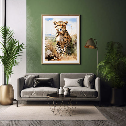 Jungle Animal, Cheetah, Safari Animal, Wildlife Art, Animal Print, Animal Art Poster