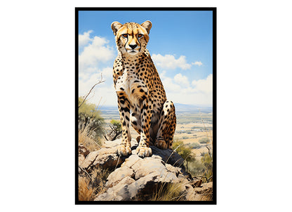 Cheetah Art Prints for Wall Decor, Wildlife Art Decor, Animal Poster Print
