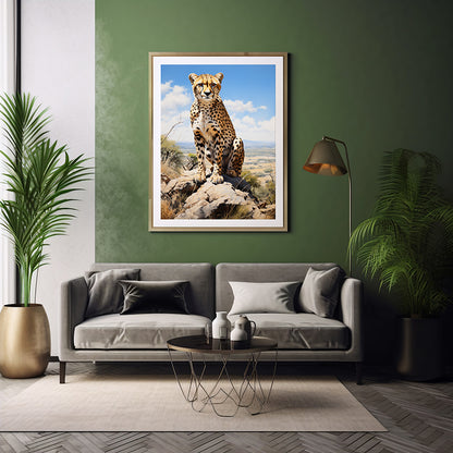 Cheetah Art Prints for Wall Decor, Wildlife Art Decor, Animal Poster Print