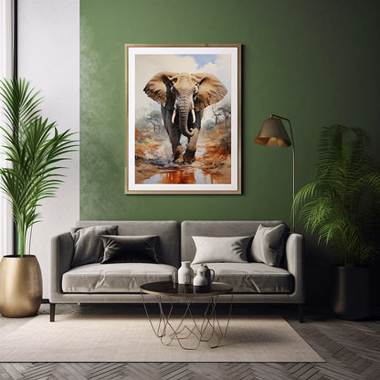 Elephant Safari Prints, Jungle, Safari Animal, Wildlife Art Decor Poster