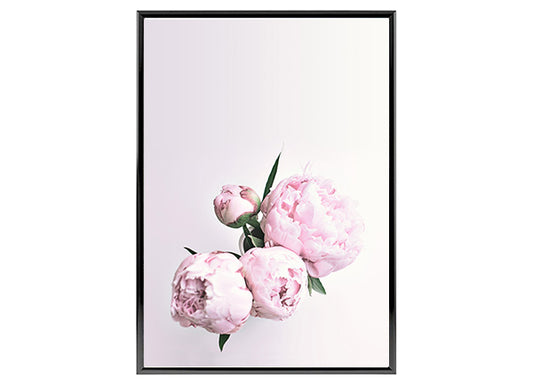 Pink Peony Flower Bunch Art, Poster Print, Wall Art Decor