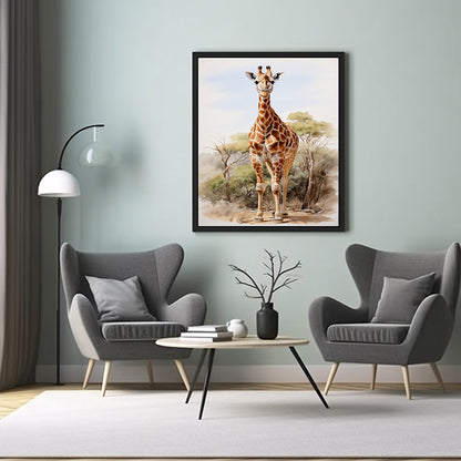 Giraffe Wonder Wildlife Art Prints ,  Wildlife Art Decor Poster Print