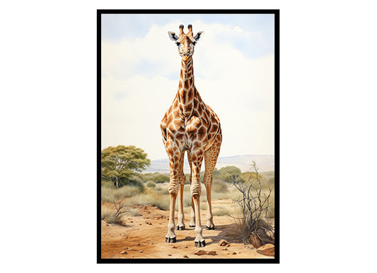 Elegant Necks: Giraffe Safari Prints, Jungle Print Wildlife Art Decor Poster Print