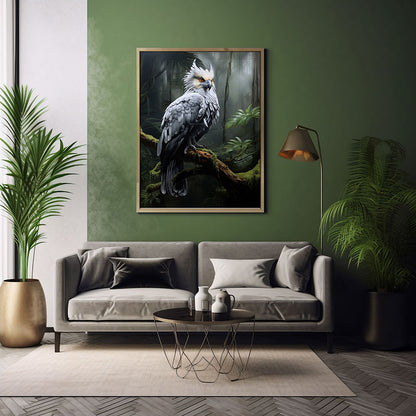 Harpy Eagle Bird Print Tropical Jungle Birds Art Print Bird Poster Wall Decor