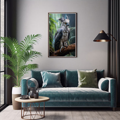 Harpy Eagle Bird Print Jungle Print Wall Art Print Tropical Bird Poster