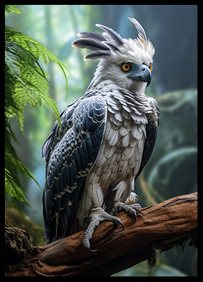 Harpy Eagle Bird Print Jungle Print Wall Art Print Tropical Bird Poster