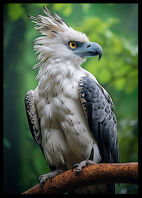 Harpy Eagle Bird Print Jungle Print Wall Art Decor Tropical Bird Poster