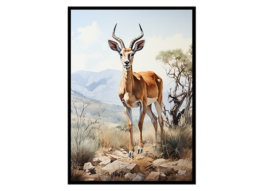 Elegant Impala Safari Prints, Jungle Print Wildlife Wall Decor Poster Print