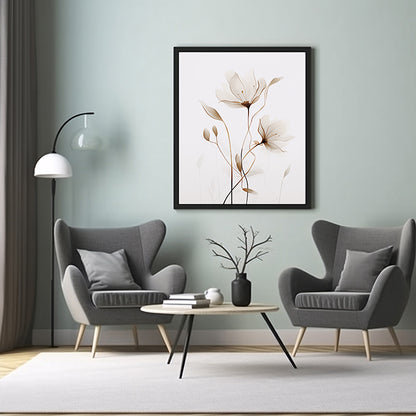 infinite Botany Discover Floral Line Art Prints Flower Wall Art Decor Print Poster