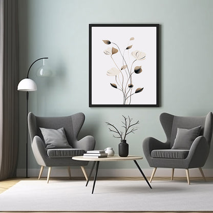 Floral Simplicity Minimalist Botanical Prints, Flower Wall Art Print Poster